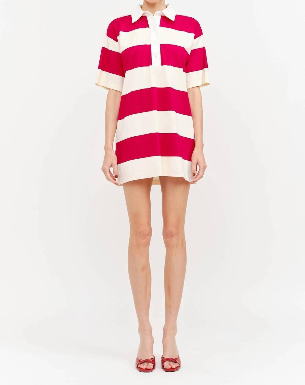 NEW SOFIE THE LABEL surf stripe dress in red